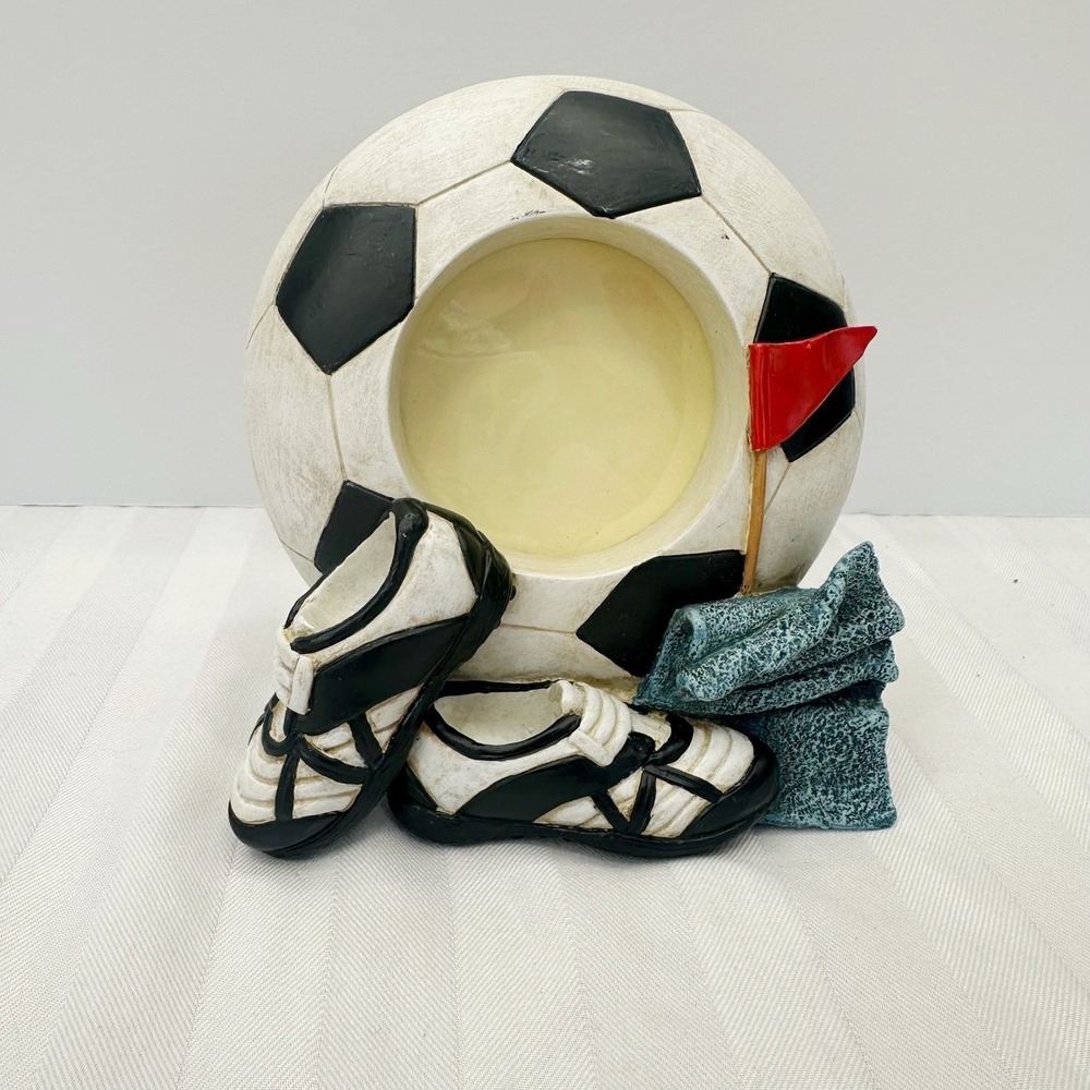 Photo Frame Soccer Ball & Cleats Home Decor 2"x2" Children's Memory School Pic